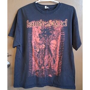 2000s Lamb of God T-Shirt Metal Band Baphomet Dark Priest Destroyed Delta Tag Lg